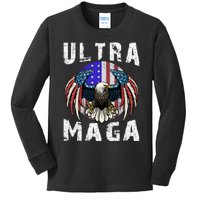 Ultra Maga Pro Trump Ultra MAGA Funny Anti Biden Kids Long Sleeve Shirt