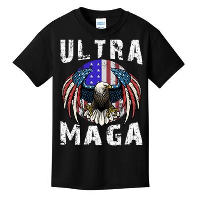 Ultra Maga Pro Trump Ultra MAGA Funny Anti Biden Kids T-Shirt