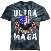 Ultra Maga Pro Trump Ultra MAGA Funny Anti Biden Kids Tie-Dye T-Shirt