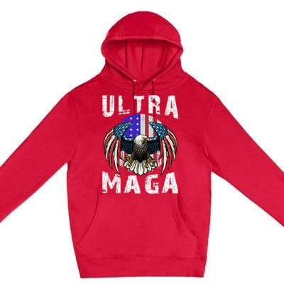 Ultra Maga Pro Trump Ultra MAGA Funny Anti Biden Premium Pullover Hoodie