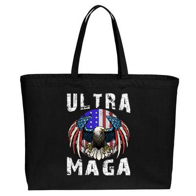 Ultra Maga Pro Trump Ultra MAGA Funny Anti Biden Cotton Canvas Jumbo Tote