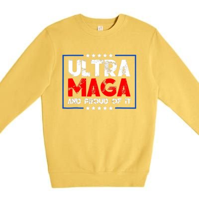 Ultra Maga Proud Ultra Maga Retro Vintage Design Premium Crewneck Sweatshirt