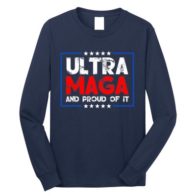 Ultra Maga Proud Ultra Maga Retro Vintage Design Long Sleeve Shirt