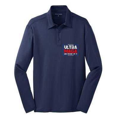 Ultra Maga Proud Ultra Maga Retro Vintage Design Silk Touch Performance Long Sleeve Polo