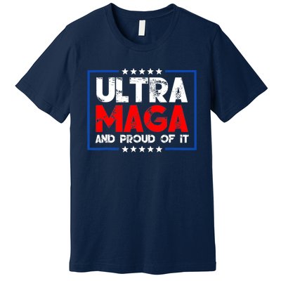 Ultra Maga Proud Ultra Maga Retro Vintage Design Premium T-Shirt