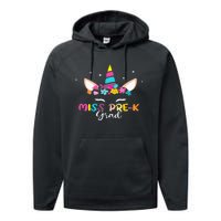 Unicorn Miss Prek Grad Preschool Graduation Performance Fleece Hoodie