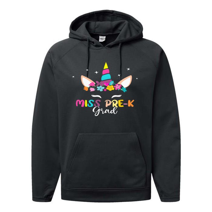 Unicorn Miss Prek Grad Preschool Graduation Performance Fleece Hoodie