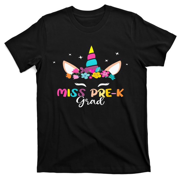 Unicorn Miss Prek Grad Preschool Graduation T-Shirt