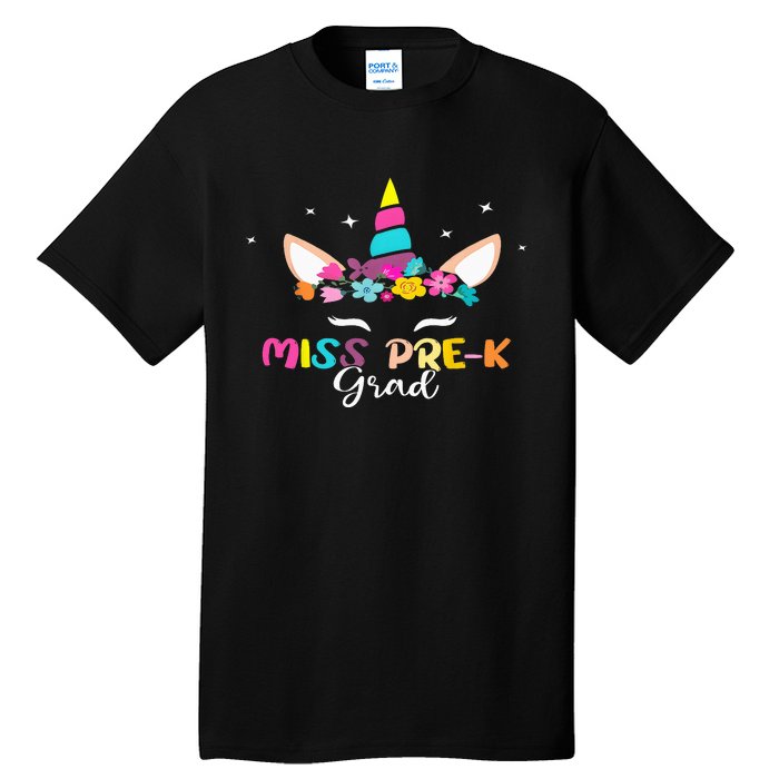 Unicorn Miss Prek Grad Preschool Graduation Tall T-Shirt