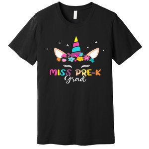 Unicorn Miss Prek Grad Preschool Graduation Premium T-Shirt