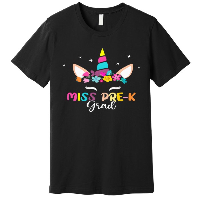 Unicorn Miss Prek Grad Preschool Graduation Premium T-Shirt