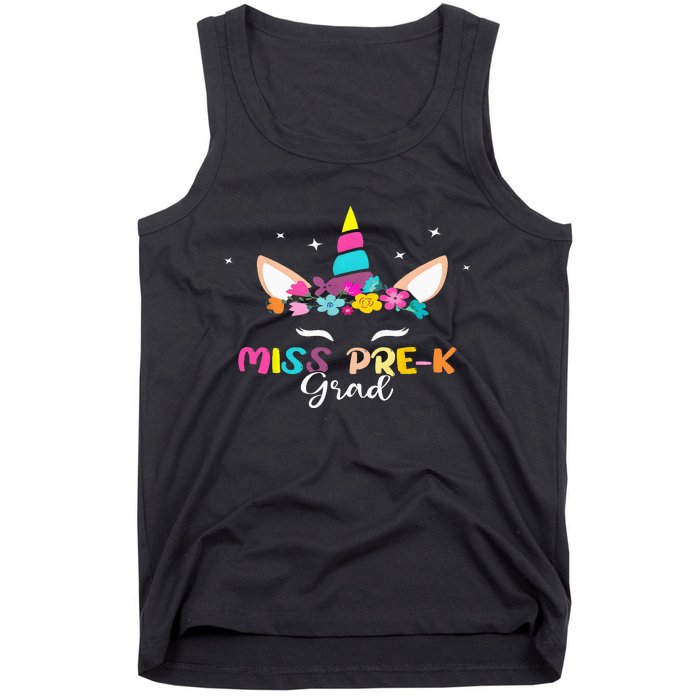 Unicorn Miss Prek Grad Preschool Graduation Tank Top