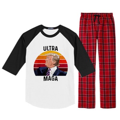 Ultra MAGA Pro Trump Raglan Sleeve Pajama Set