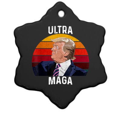 Ultra MAGA Pro Trump Ceramic Star Ornament