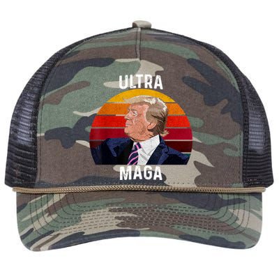 Ultra MAGA Pro Trump Retro Rope Trucker Hat Cap