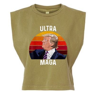 Ultra MAGA Pro Trump Garment-Dyed Women's Muscle Tee