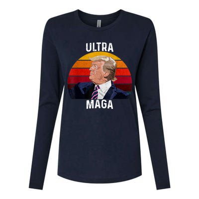 Ultra MAGA Pro Trump Womens Cotton Relaxed Long Sleeve T-Shirt