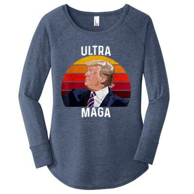 Ultra MAGA Pro Trump Women's Perfect Tri Tunic Long Sleeve Shirt