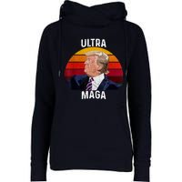 Ultra MAGA Pro Trump Womens Funnel Neck Pullover Hood