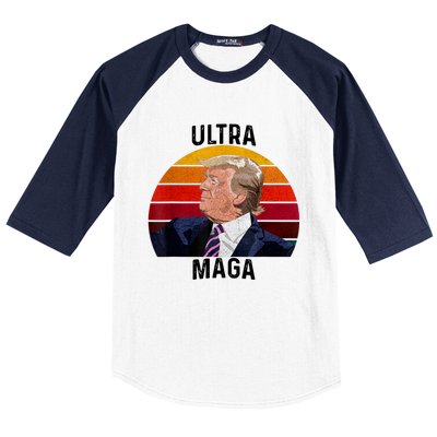 Ultra MAGA Pro Trump Baseball Sleeve Shirt