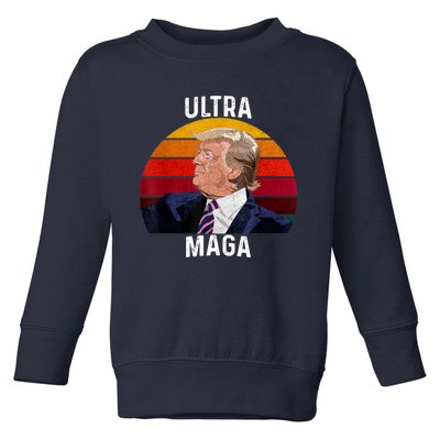 Ultra MAGA Pro Trump Toddler Sweatshirt