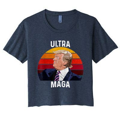 Ultra MAGA Pro Trump Women's Crop Top Tee