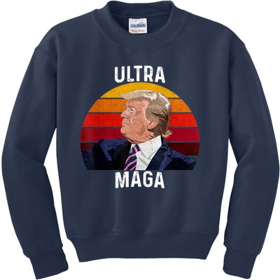 Ultra MAGA Pro Trump Kids Sweatshirt