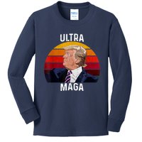 Ultra MAGA Pro Trump Kids Long Sleeve Shirt