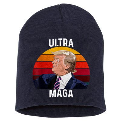 Ultra MAGA Pro Trump Short Acrylic Beanie