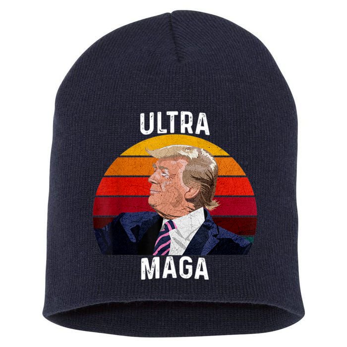 Ultra MAGA Pro Trump Short Acrylic Beanie