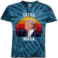 Ultra MAGA Pro Trump Kids Tie-Dye T-Shirt