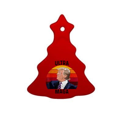 Ultra MAGA Pro Trump Ceramic Tree Ornament