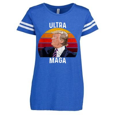 Ultra MAGA Pro Trump Enza Ladies Jersey Football T-Shirt