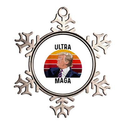 Ultra MAGA Pro Trump Metallic Star Ornament