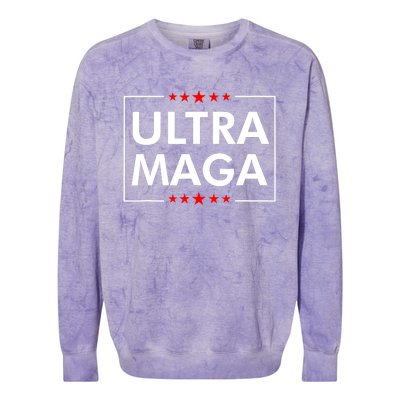 Ultra Maga Pro Trump Trump 2024 Colorblast Crewneck Sweatshirt