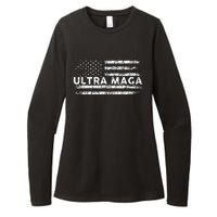 Ultra Maga Proud Ultra Maga Anti Biden Us Flag Pro Trump Womens CVC Long Sleeve Shirt