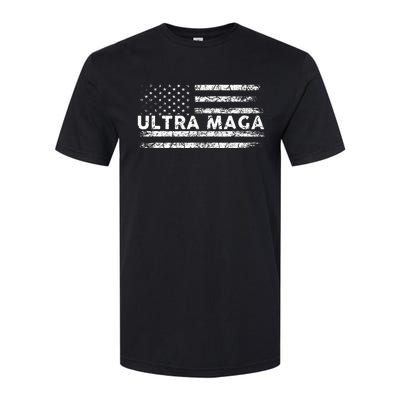 Ultra Maga Proud Ultra Maga Anti Biden Us Flag Pro Trump Softstyle CVC T-Shirt