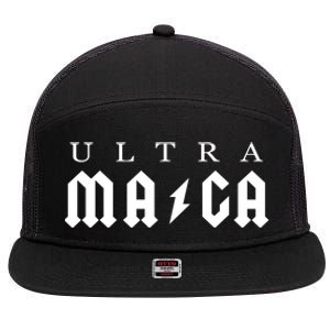 Ultra MAGA Parody Trump 2024 7 Panel Mesh Trucker Snapback Hat