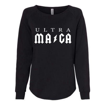 Ultra MAGA Parody Trump 2024 Womens California Wash Sweatshirt