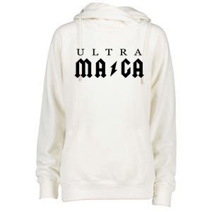 Ultra MAGA Parody Trump 2024 Womens Funnel Neck Pullover Hood