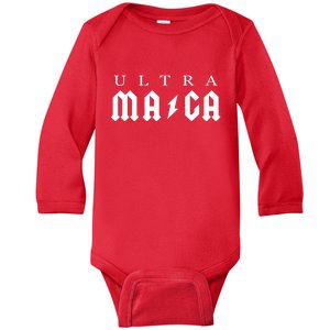 Ultra MAGA Parody Trump 2024 Baby Long Sleeve Bodysuit