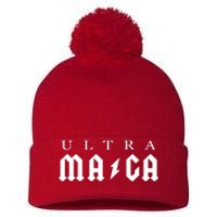 Ultra MAGA Parody Trump 2024 Pom Pom 12in Knit Beanie