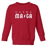 Ultra MAGA Parody Trump 2024 Toddler Sweatshirt