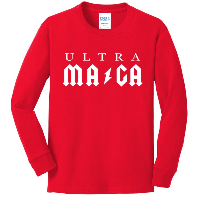 Ultra MAGA Parody Trump 2024 Kids Long Sleeve Shirt