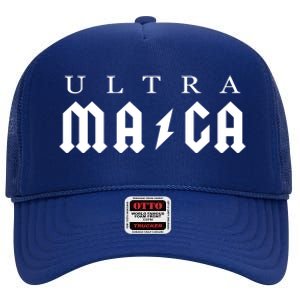 Ultra MAGA Parody Trump 2024 High Crown Mesh Back Trucker Hat