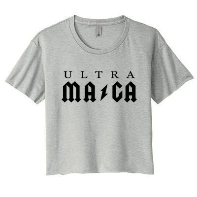 Ultra MAGA Parody Trump 2024 Women's Crop Top Tee