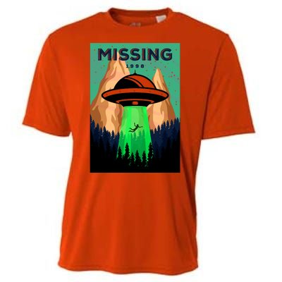 UFO Missing Person Retro Vintage Poster Cooling Performance Crew T-Shirt