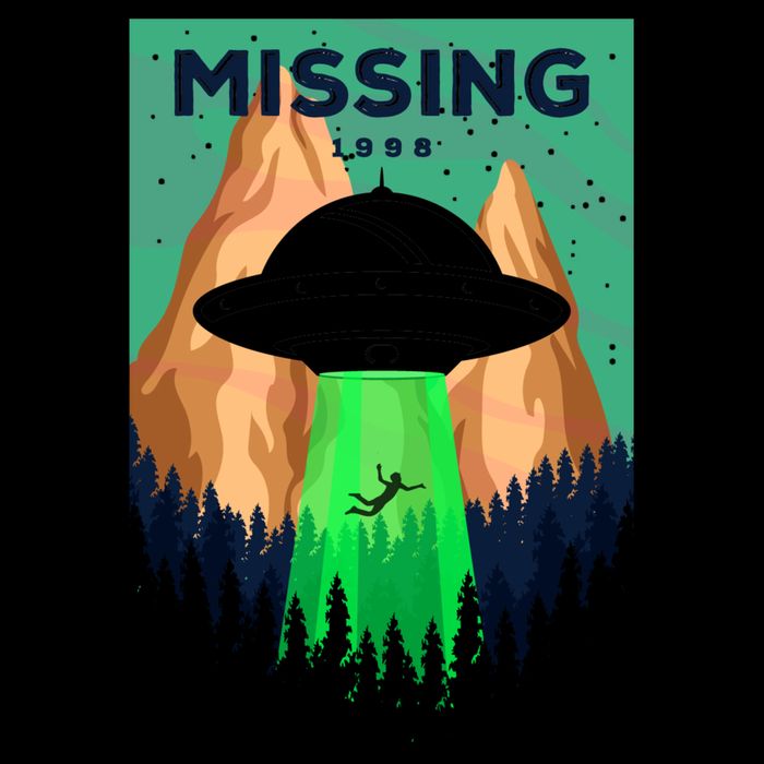 UFO Missing Person Retro Vintage Poster Bag
