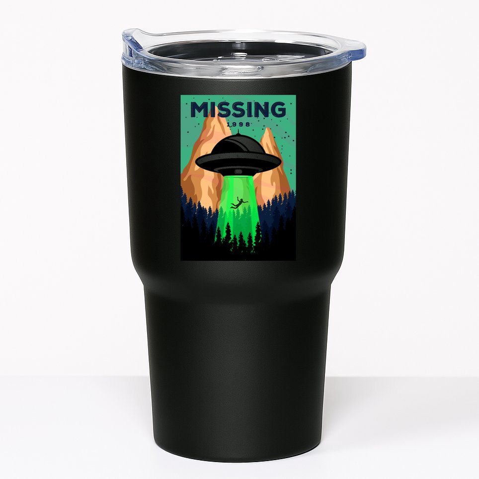 UFO Missing Person Retro Vintage Poster Tumbler