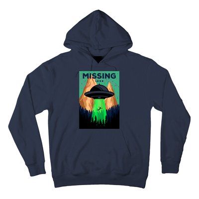 UFO Missing Person Retro Vintage Poster Hoodie